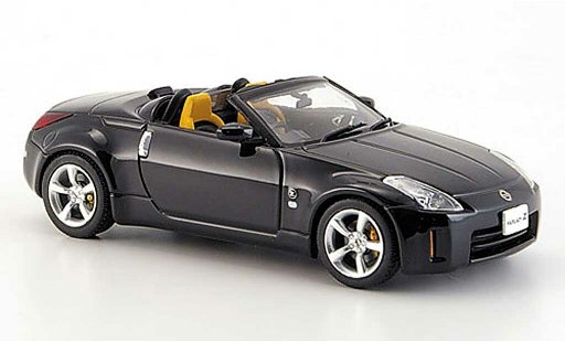 Nissan 350Z Roadster 1/43 Ebbro Fairlady schwarz offen 2005 modellautos