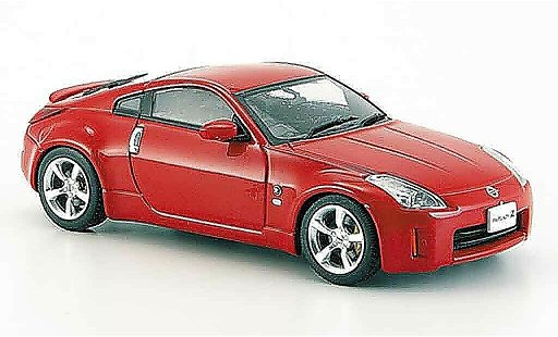 Nissan 350Z Coupe 1/43 Ebbro Fairlady rot Facelift 2005 modellautos