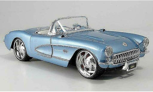 Chevrolet Corvette Convertible 1/18 Maisto C1 grau blau geoffnetes verdeck 1957 modellautos