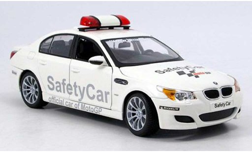 Bmw M5 safety car 1/18 Maisto E60 moto gp weiss modellautos