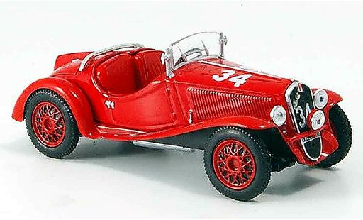 Fiat 508 Balilla 1/43 Norev Sport Mille Miglia rot 1937 modellautos