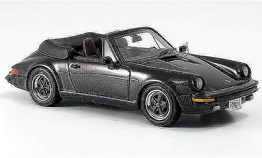 Porsche 911 Cabriolet 1/43 Neo Carrera Cabrio schwarz US Version 1985 modellautos