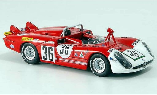 Alfa Romeo 33.3 prototipo 1/43 M4 1970 No.36 Courage/De Adamich 24h Le Mans modellautos