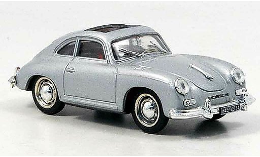 Porsche 356 1952 1/43 Brumm Coupe grau metallisee geoffnetes Schiebedach modellautos