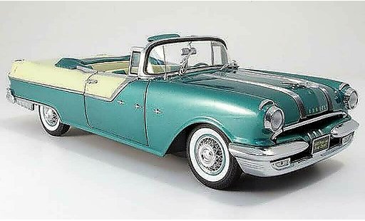 Pontiac Star Chief Base 1/18 Sun Star gr&Atilde;&frac14;n weiss 1955 modellautos