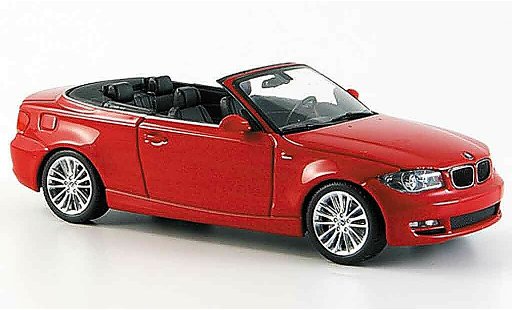 Bmw 118 E88 1/43 Minichamps d Cabrio rot 2008 modellautos