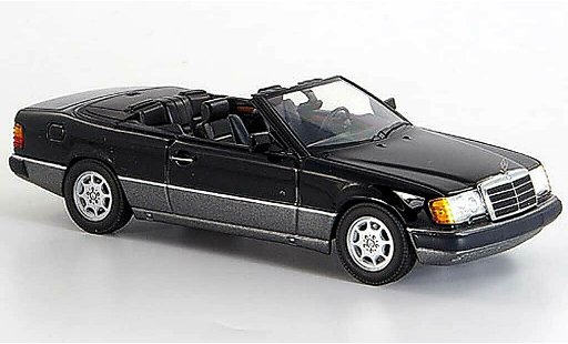 Mercedes 300 Coupe 1/43 Minichamps 24 Cabrio schwarz geoffnetes Verdeck 1990 modellautos
