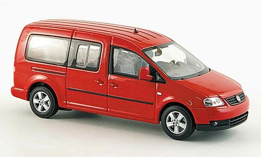 Volkswagen Caddy Maxi 1/43 Minichamps shuttle rot 2007 modellautos