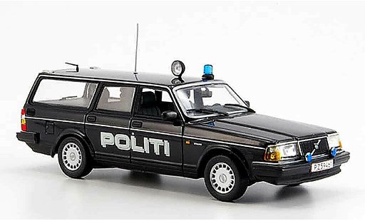 Volvo 240 Base 1/43 Minichamps Kombi police Politi modellautos