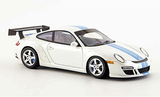 RUF RGT Base 1/43 Spark weiss avec blau Streifen 2007 modellautos