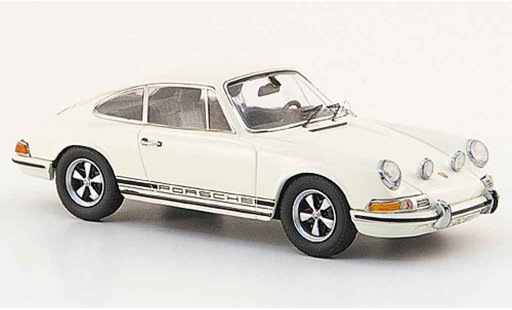 Porsche 911 S 1/43 Schuco S weiss avec schwarzem Schriftzug modellautos