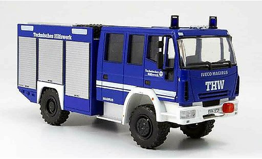 Magirus HLF 20 Base 1/43 Schuco Iveco 16 THW Rustwagen Facelift modellautos