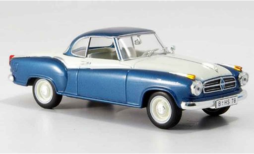 Borgward Isabella coupe 1/43 Norev blau weiss modellautos