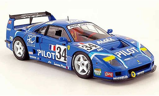 Ferrari F40 course 1/18 Hot Wheels Elite no.34 pilot 24h le mans 1995 modellautos