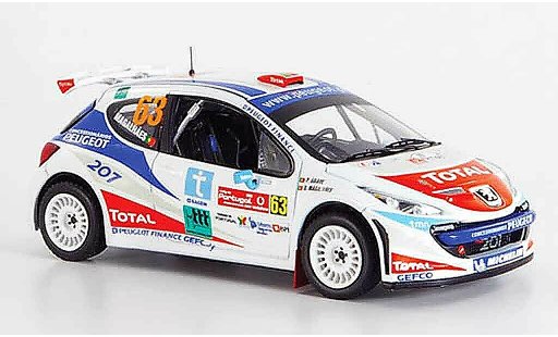 Peugeot 207 S2000 1/43 IXO no.63 magalhaes rallye portugal 2007 modellautos