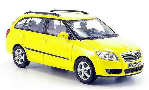 Skoda Fabia Combi 1/43 Abrex ii gelb modellautos
