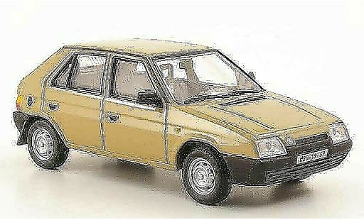 Skoda Favorit 136L 1/43 Abrex braun 1987 modellautos