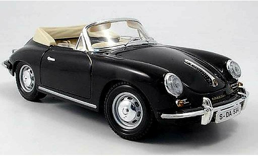 Porsche 356 1961 1/18 Burago B cabriolet schwarz modellautos