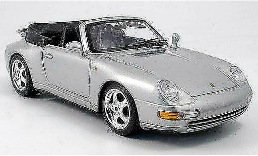 Porsche 911 Cabriolet 1/18 Burago Cabrio Carrera grau modellautos