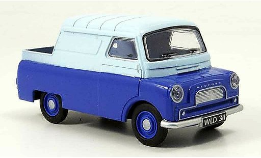 Bedford CA plateau 1/43 Oxford Half Cab blau weiss Kasten Pritsche modellautos
