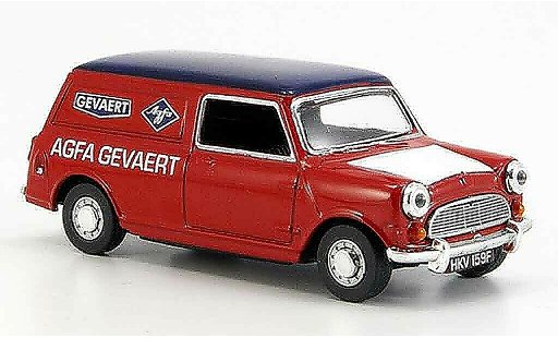 Austin Mini Van utilitaire 1/43 Oxford rot blau Agfa Gevaert modellautos