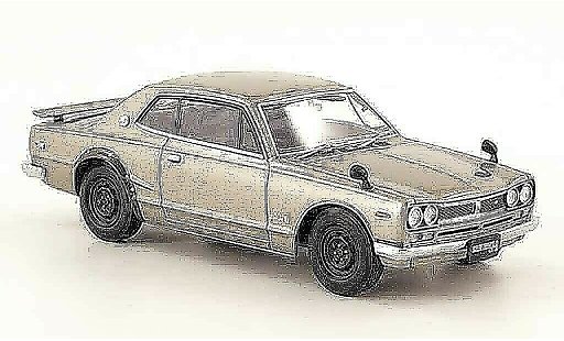 Nissan Skyline 2000 1/43 Ebbro 2000GT R (KPGC10) grau metallisee 2 Turer 1971 modellautos