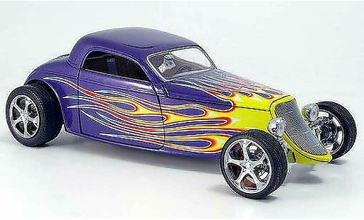 Ford Hot Rod 1933 1/18 Yat Ming coupe lila flamming modellautos
