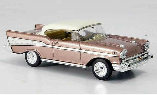 Chevrolet Bel Air Coupe 1/43 Yat Ming pink weisses Dach 1957 modellautos