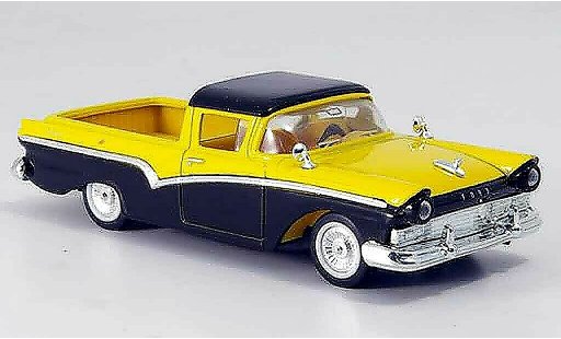 Ford Ranchero Berline 1/43 Yat Ming schwarz gelb 1957 modellautos