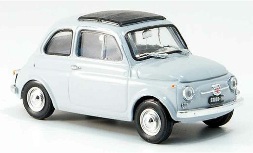 Fiat 500 F 1/43 Brumm grau avec capote Faltdach 1965 modellautos