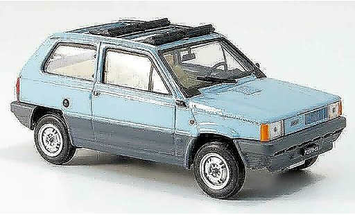 Fiat Panda 45 1/43 Brumm blau geoffnetes Doppelfaltdach 1981 modellautos