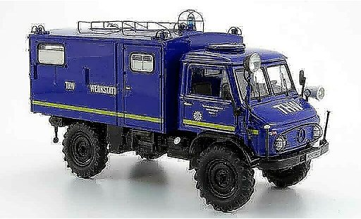 Mercedes Unimog 401-404 1/43 Schuco 404 S THW Werkstatt Funkkoffer modellautos