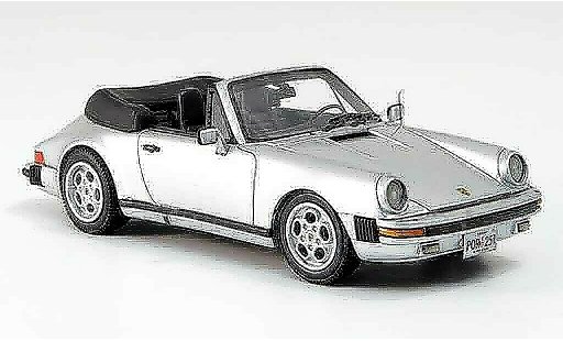 Porsche 911 Cabriolet 1/43 Neo Carrera Cabrio grau metallisee US Version 1985 modellautos