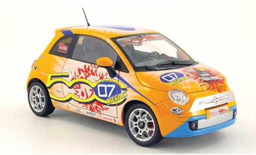 Fiat 500 Schumacher 1/18 Norev michael orange wroom version 2008 modellautos