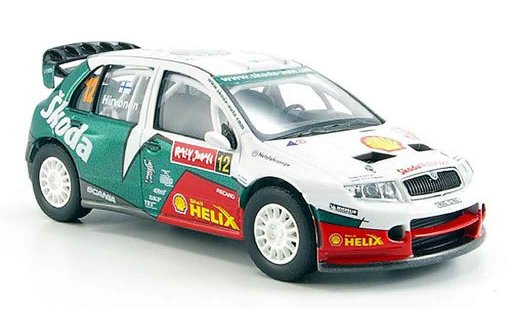 Skoda Fabia WRC 1/43 Abrex evo ii hirvonen rallye japan 2005 modellautos