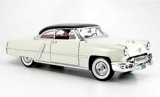 Lincoln Capri Base 1/18 Yat Ming weiss schwarzes dach 1952 modellautos