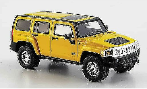 Hummer H3 Base 1/43 Spark gelb 2006 modellautos