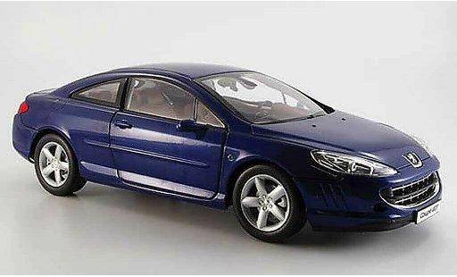 Peugeot 407 coupe 1/18 Norev blau 2005 modellautos