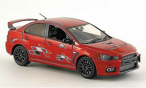 Mitsubishi Lancer Evolution X 1/43 Vitesse rot Ralli Art 2008 modellautos