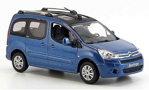 Citroen Berlingo Fourgonnette 1/43 Norev blau fenster 2008 modellautos