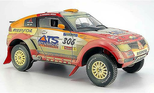 Mitsubishi Pajero Evolution 1/18 Solido mpr 11 mit rallyespuren 2005 modellautos