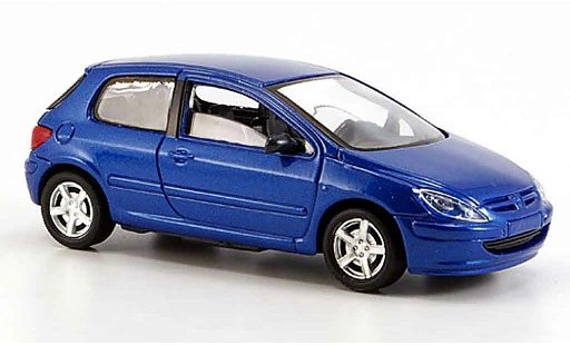 Peugeot 307 Base 1/43 Solido blau 3 portes modellautos