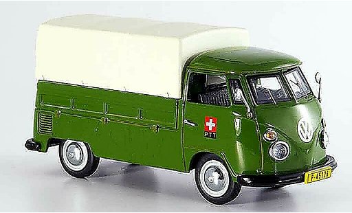 Volkswagen Combi Base 1/43 Schuco t 1 ptt storungsdienst pritsche plane modellautos