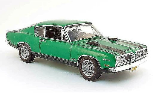Plymouth Barracuda 1969 1/18 Highway 61 340 gr&Atilde;&frac14;n modellautos