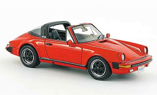 Porsche 911 Targa 1/43 Neo Carrera rot USA Version 1985 modellautos
