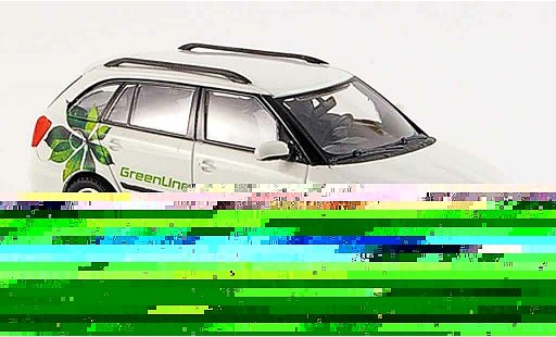 Skoda Fabia Combi 1/43 Abrex ii weiss green line modellautos