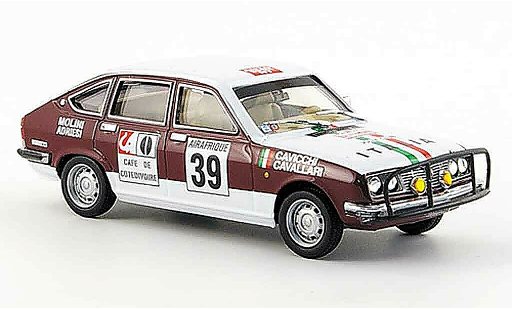 Lancia Beta berline 1/43 Pego no.39 italia rallye bandama 1973 modellautos