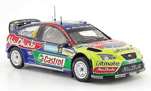 Ford Focus RS WRC 1/43 IXO 07 No.4 BP Abu Dhabi Rally Schweden 2008 modellautos