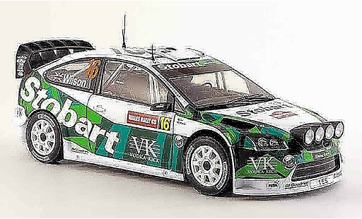 Ford Focus RS WRC 1/18 Sun Star no.16 wilson/orr rallye pays de galles 2007 modellautos