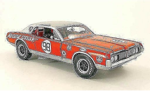 Mercury Cougar Base 1/18 Sun Star no.98 dan gurney 1967 modellautos